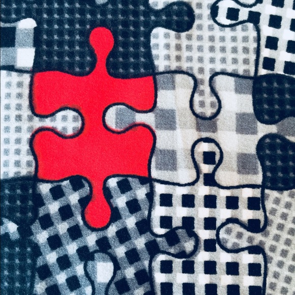 Small NEW Girls Puzzle Leggings Kids Soft Yoga Pants - Picture 2 of 5